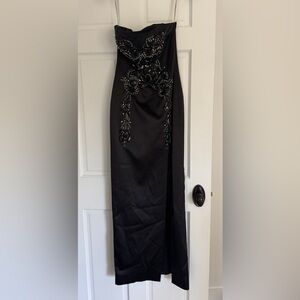 Karen Millen Black Embellished Maxi Dress